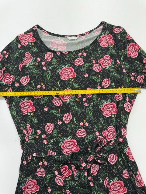 Roses Floral Girls Black Dress product image 7