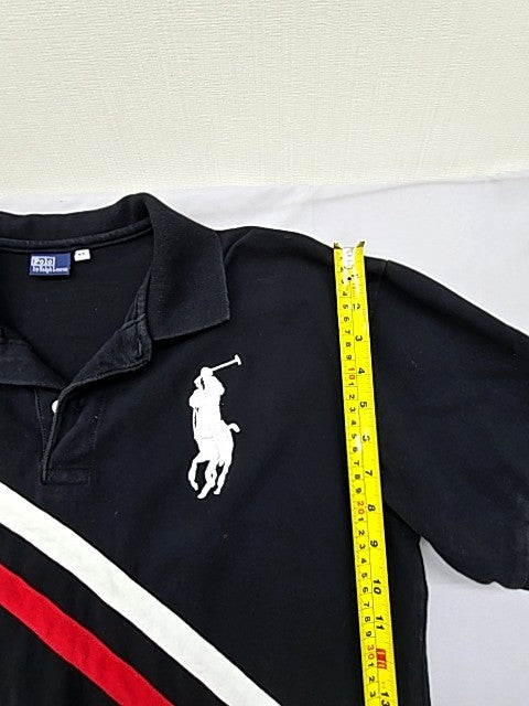Polo Ralph Lauren Black Stripe Polo Shirt XL Short Sleeve