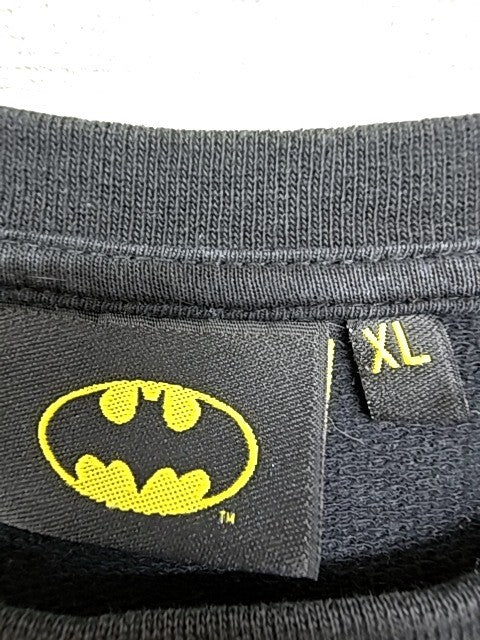 Piazza Italia Batman Black XL Fleece Crewneck Sweatshirt Italy