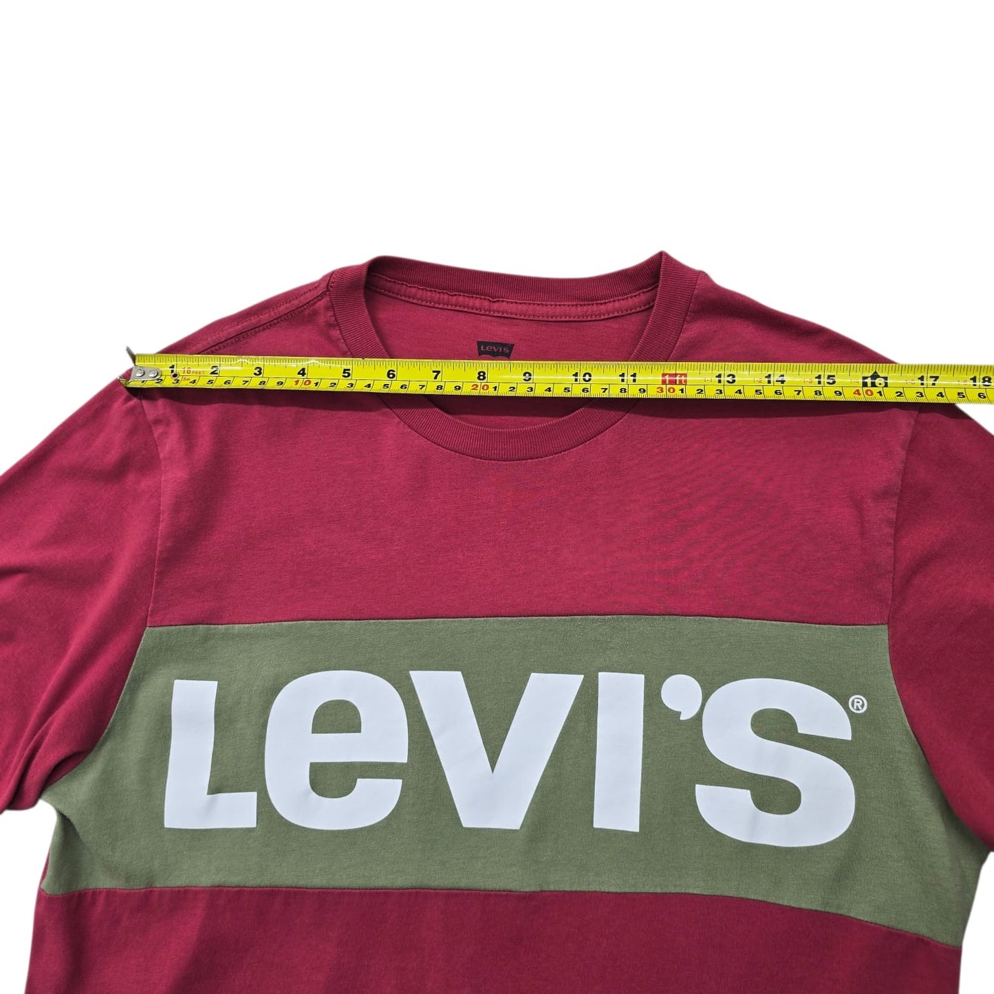 Levi's Men's Red Color Block Logo Graphic T-Shirt Size M