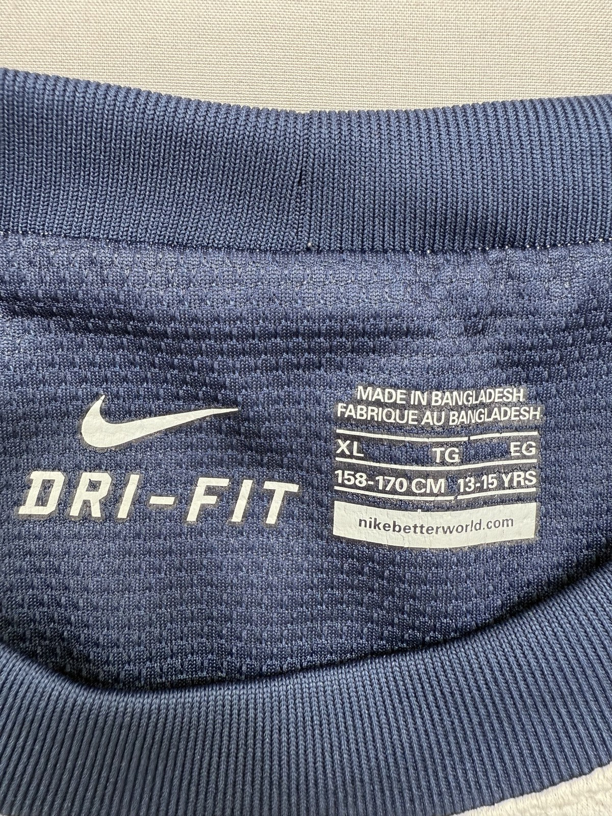 Nike L Football Jersey Navy L Dri-FIT Short Sleeve Stripe