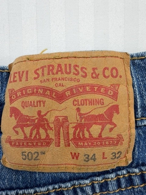 Levi's Men's 502 Taper Blue Jeans Size 34x32