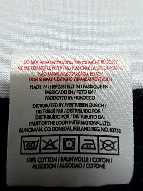 Fruit of the Loom Men Black T-Shirt size M product image 4