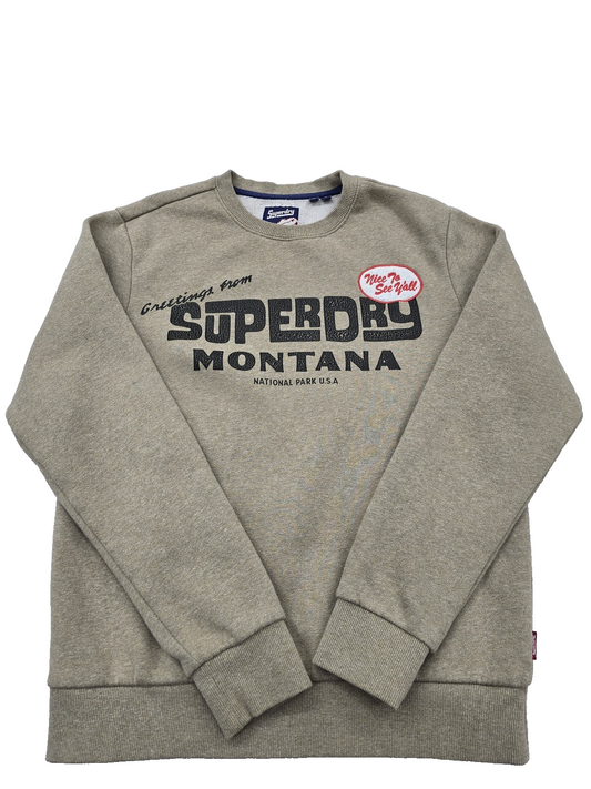 Superdry Men's Gray Sweatshirt – Size M, Montana Crewneck montana crewneck