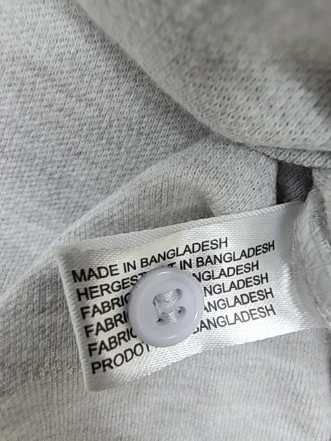 Fruit of the Loom Men Heather Gray Long Sleeve Polo Size L Regular