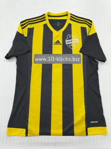 Adidas Men's Black Yellow Striped Soccer Jersey (#15) L Climacool