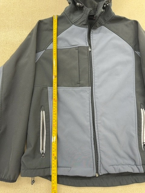 Dickies Men's M Black/Blue Fleece Lined Nylon Hooded Windbreaker 33237