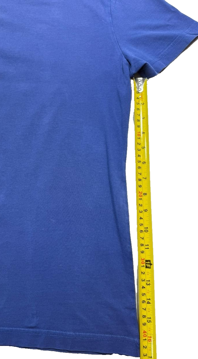 Tommy Hilfiger Men's Blue Organic Cotton T-Shirt Logo Short Sleeve Size L