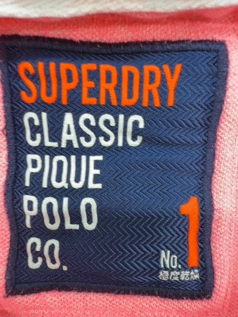 Superdry Men's Pink Classic Pique Polo Shirt Size L