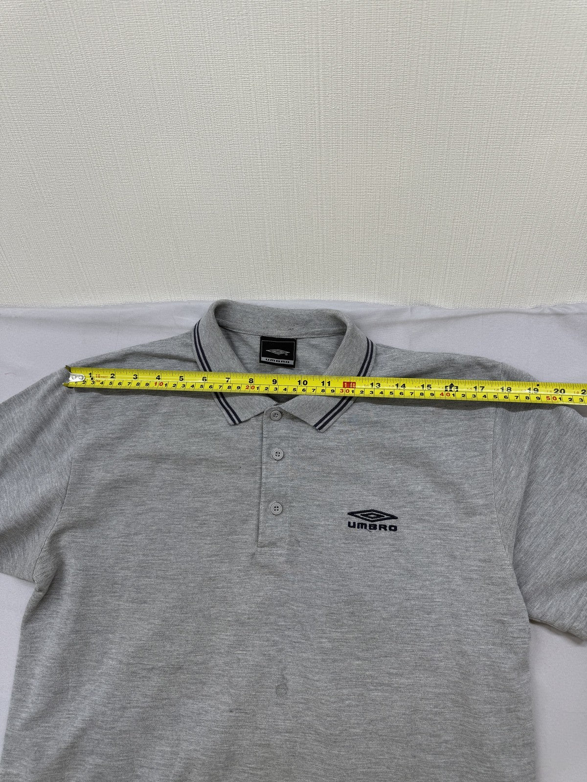 Umbro Men's Gray Polo Shirt Short Sleeve M Regular