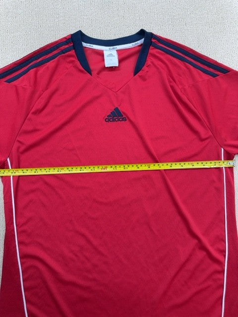 Adidas Red 2XL Short Sleeve Clima V-Neck Jersey Unisex