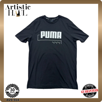 PUMA Essentials Men's Black Cotton Tee M Regular Fit