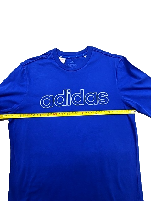 Adidas Boys Blue Graphic T-Shirt XL Short Sleeve Cotton Crew