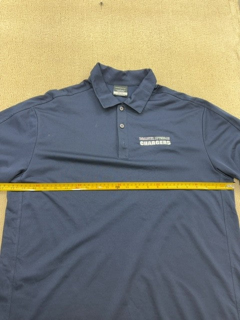 Nike Men's Navy Dri-FIT Golf Polo L Los Angeles Chargers