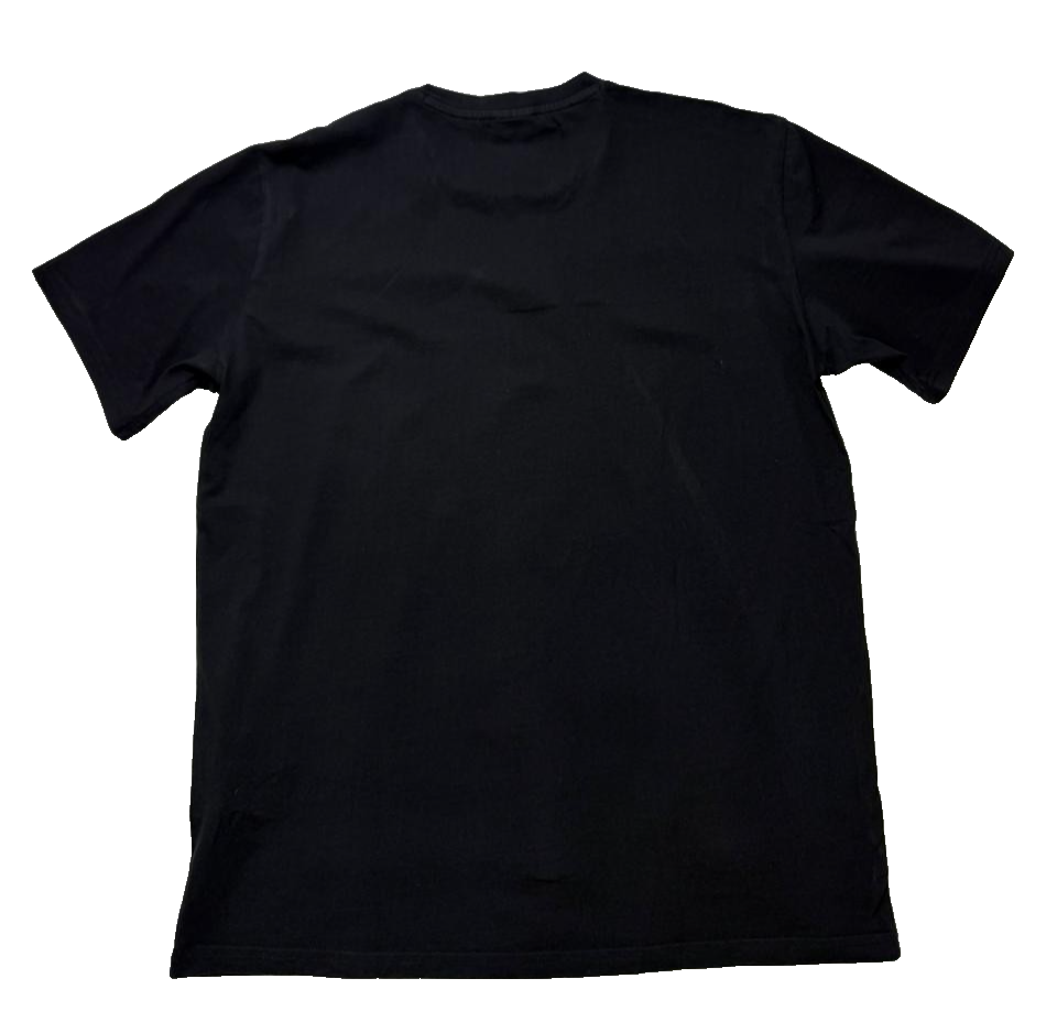 Champion Men's Black T-Shirt Short Sleeve Paint Splatter Logo Tee Casual Top