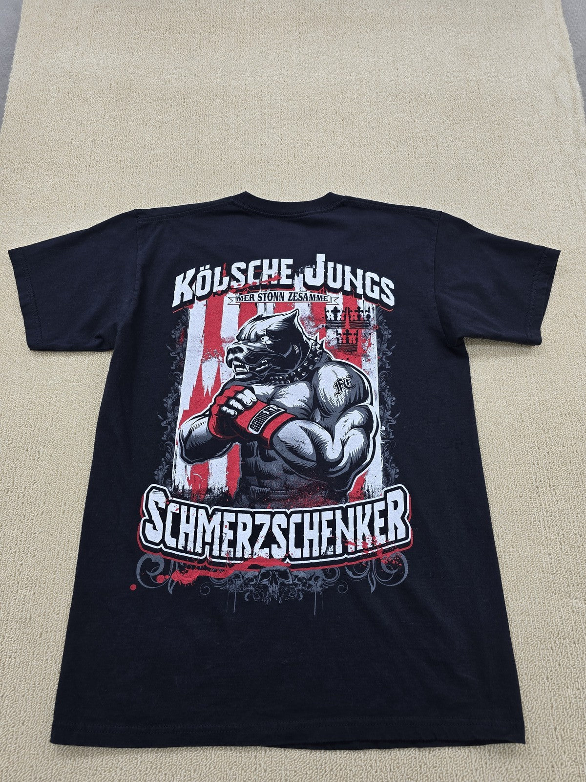 Men's M Black Oldschool Criminals Karneval Graphic Short Sleeve Tee