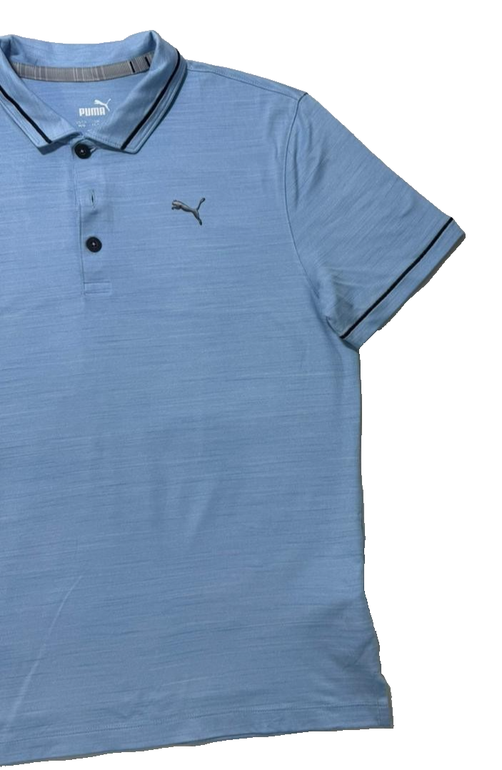 Puma Golf Men's Standard Cloudspun Monarch Polo, Placid Blue - Size M