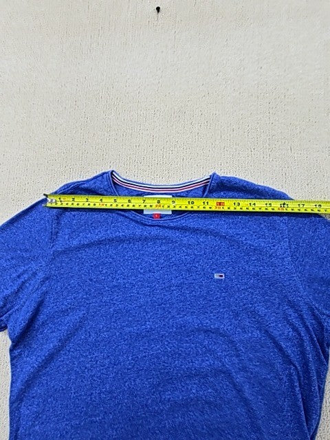 Tommy Jeans Men's Slim Fit Blue Logo T-Shirt L Jersey