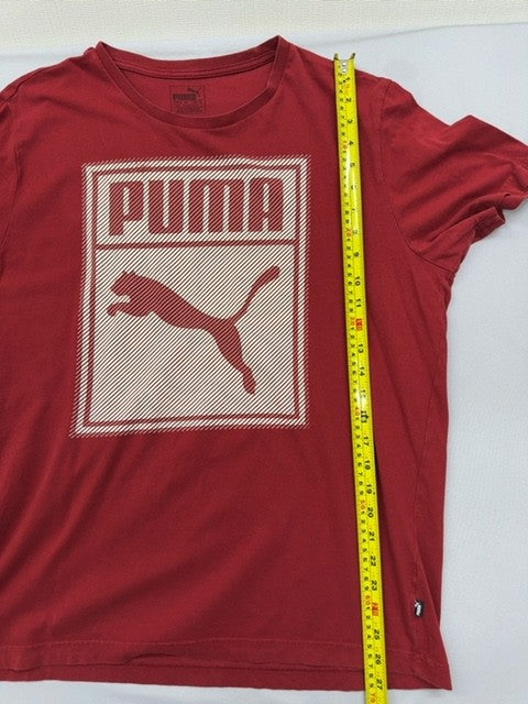 Puma Men's Red Short Sleeve Crew Neck T-Shirt Size L