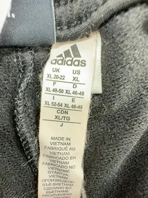 Adidas 3-Stripes Black Track Pants Wide Leg Drawcord Unisex