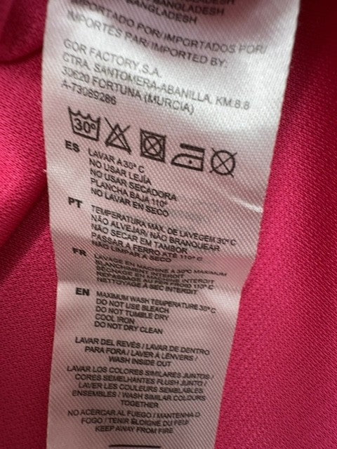Roly Bahrain Sports T-Shirt Pink 3XL Mesh Dry Raglan Short Sleeve
