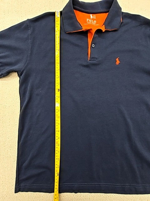 Polo Ralph Lauren Men's XL Navy Short Sleeve Cotton Button Polo Shirt