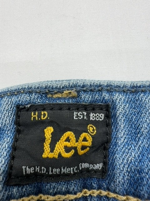 Lee Men Light Wash Blue Straight Leg Jeans Waist Size Regular Cotton