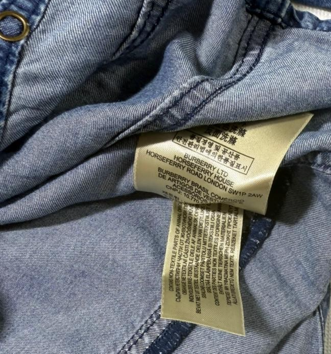 Burberry Brit Blue Denim Button Front Shirt | Size: XS