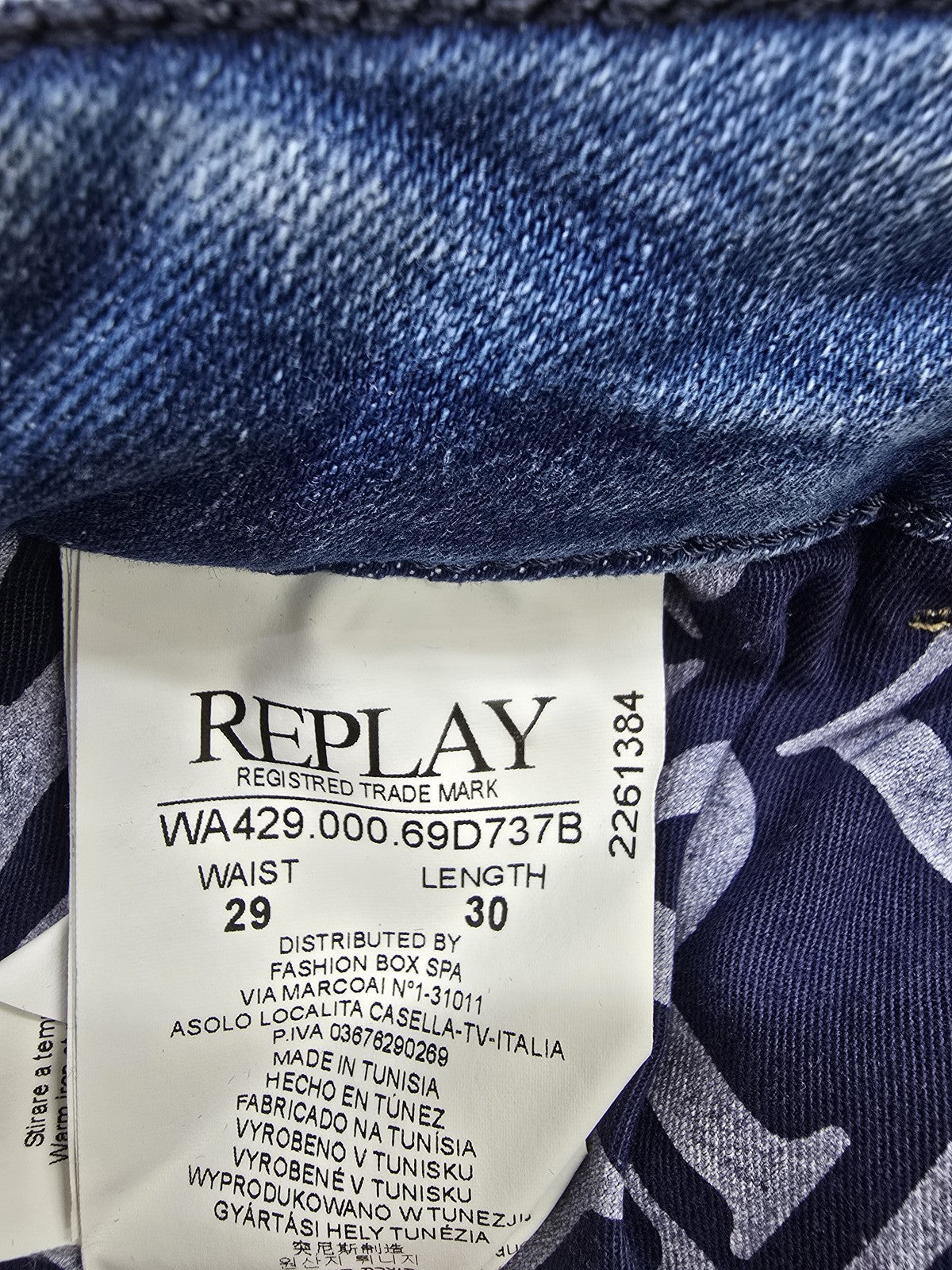 Replay Women's Slim Stretch Jeans Size 29x30 Blue Denim