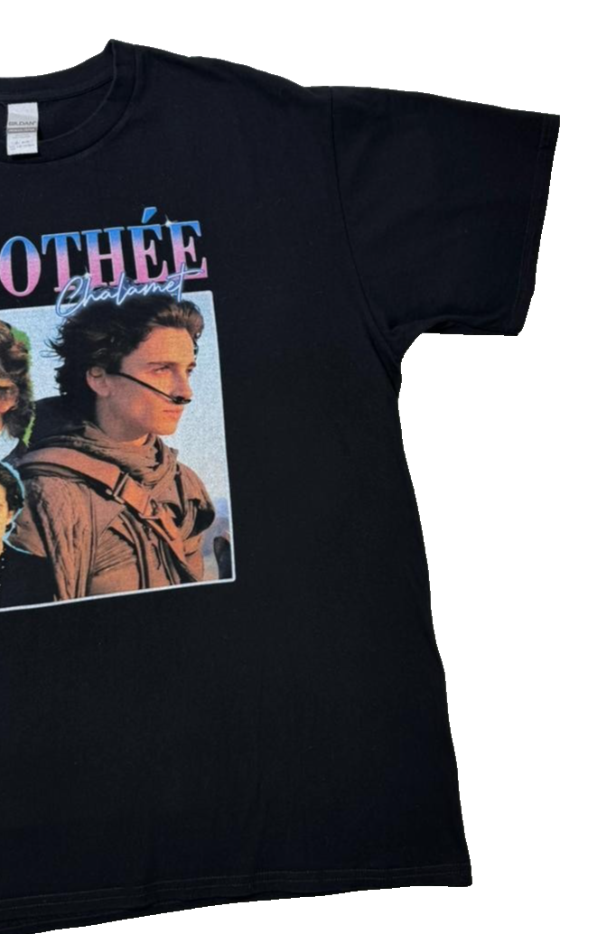Timothee Chalamet Black Photo Collage T-Shirt Men's 2Xl
