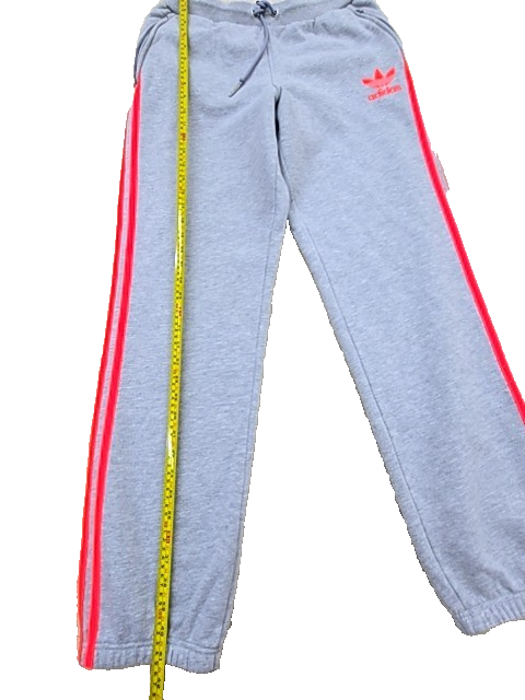 Adidas Unisex Grey 3-Stripes Fleece Sweatpants Size M
