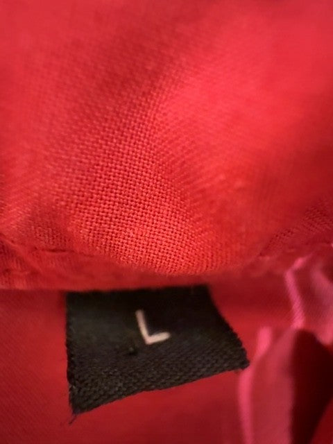 Hugo Boss Red Slim Fit Long Sleeve Cotton Dress Shirt Men's L