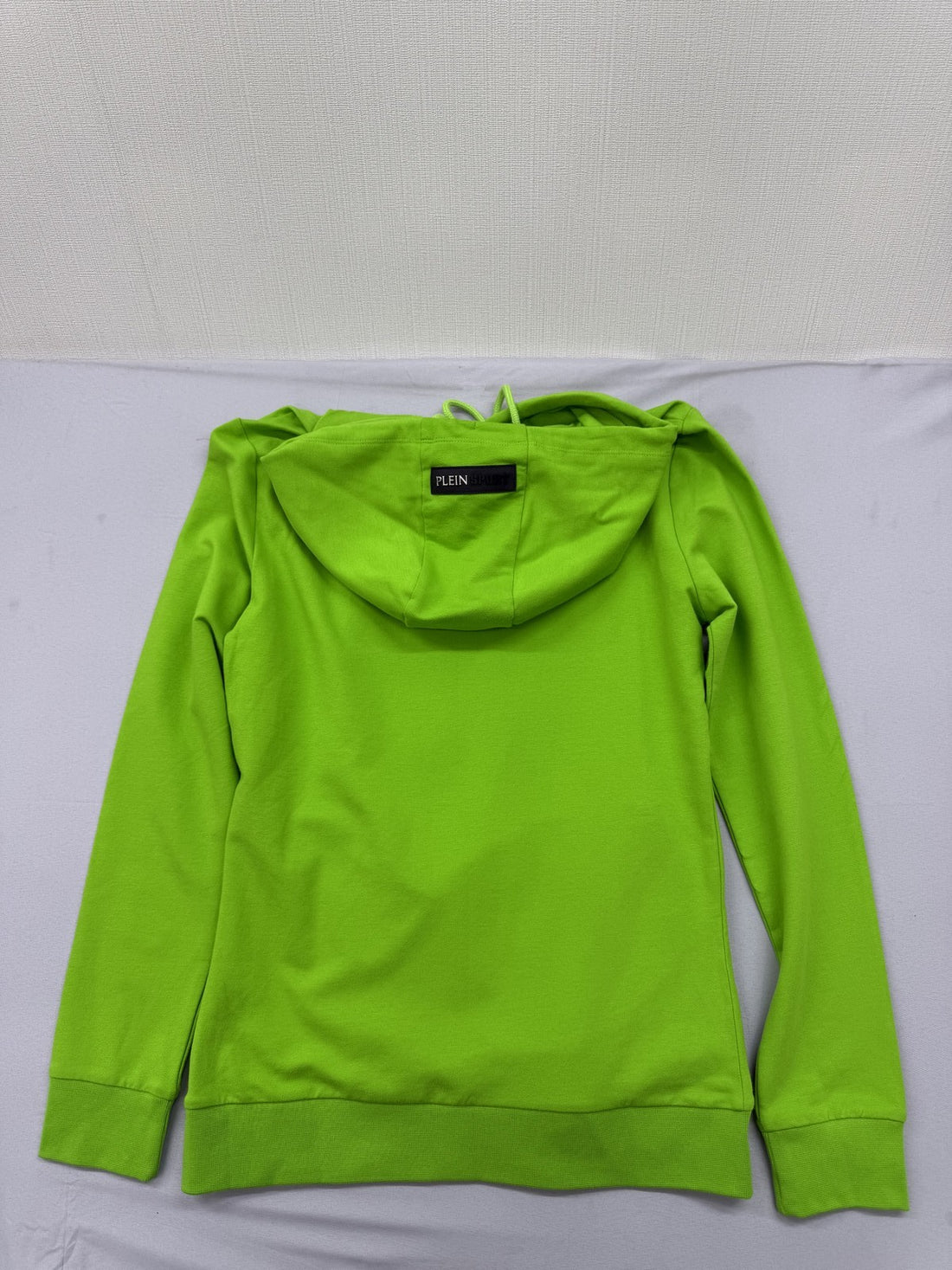 Plein Sport Green Tiger Logo Hoodie S Cotton Blend Unisex