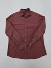 Massimo Dutti Men's Burgundy Button-Down Shirt Size L Regular Casual