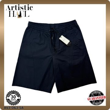 BNWT Armani Men's Navy Blue Shorts With A Drawstring - Size 46