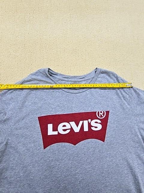 Levi's Men's XL Grey Cotton Crewneck Short Sleeve T-Shirt