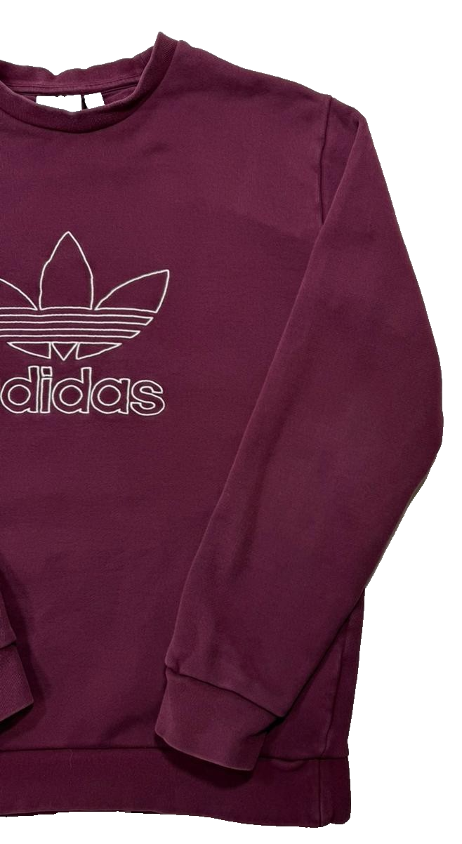 Adidas Trefoil Crew Sweatshirt In Maroon Color - M