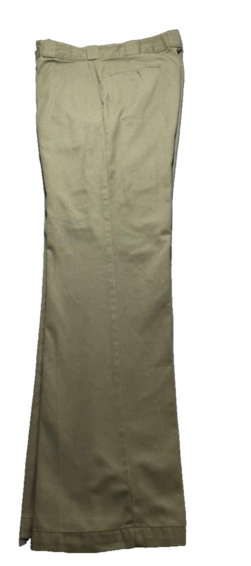 Dickies Men's Tan Work Pants - Durable Cotton Twill, Relaxed Fit, Size 32