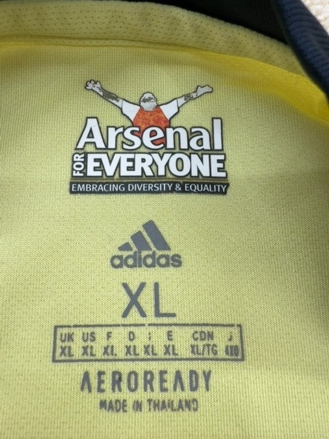 Adidas Arsenal 23/24 Away Jersey XL Yellow Men's Slim AEROREADY HR6927