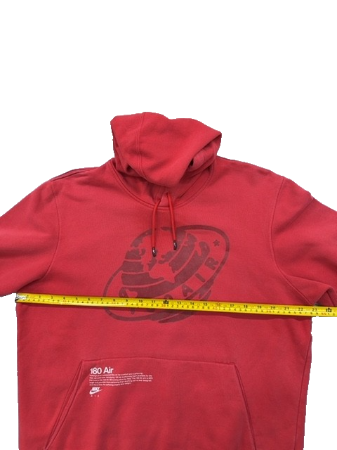 Nike Red Pullover Hoodie Men's Large Cotton Hood