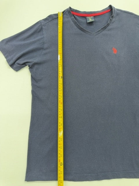 U.S. Polo Assn Boys Gray V-Neck T-Shirt Youth Size S New