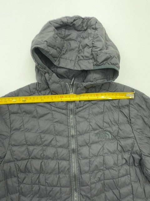 The North Face Women Gray Hooded Puffer Jacket Size S/P EUC
