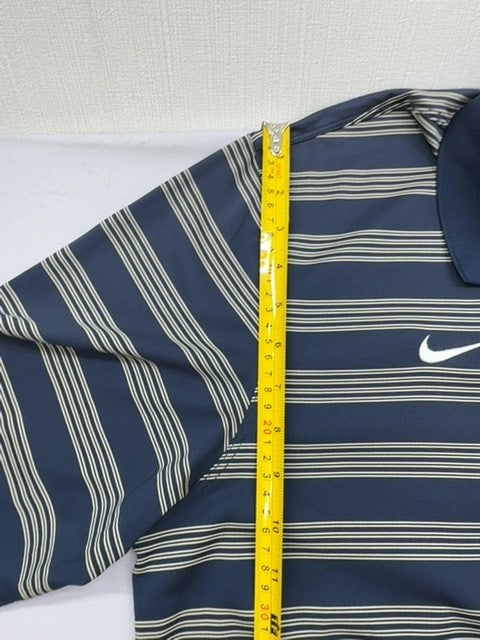 Nike Men's Navy Striped Dri-FIT Victory Golf Polo XL