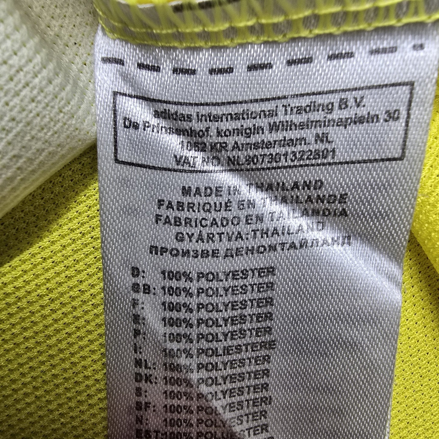 Adidas Unisex Yellow Colombia Soccer Jersey Size S New