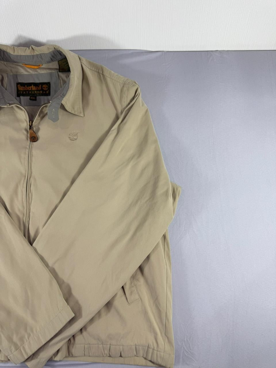 Timberland Weathergear Men's Beige Full Zip Jacket XXL Lightweight Outdoor