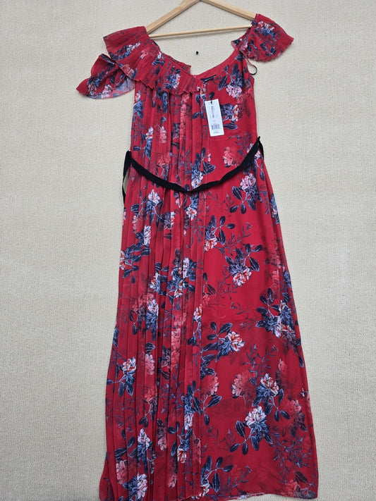 French Connection Women's Red Dress – Size XS, Floral