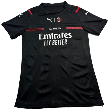 Puma Ac Milan Third Jersey In Black With Red Accents - Size S