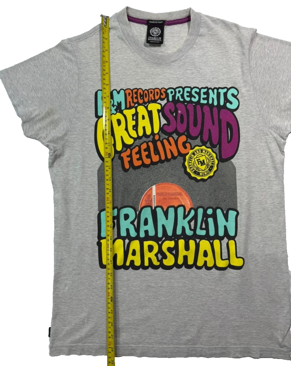 Vtg Franklin & Marshall Graphic T-Shirt "Great Sound Feeling" F&M Records - M