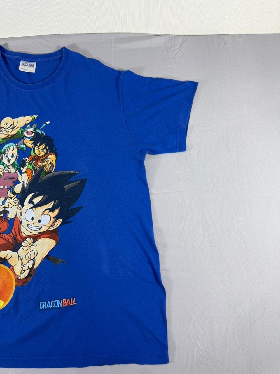 Dragon Ball Z Men's Large L Blue Graphic Anime T-Shirt Short Sleeve