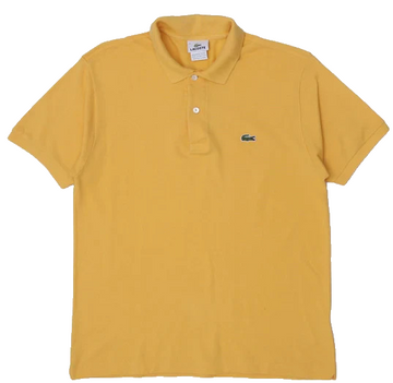 Lacoste Men's Mustard Yellow Pique Polo Shirt Classic Croc Logo Size 6 XL